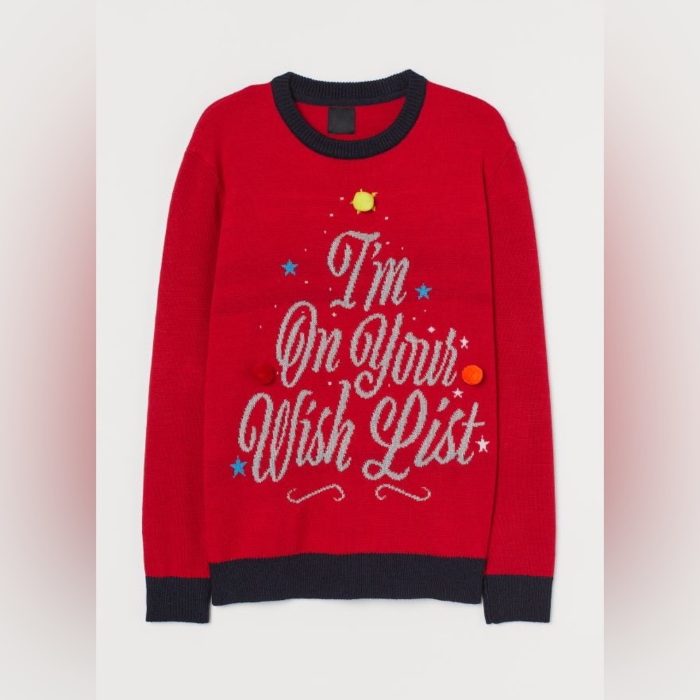 H&M Ugly Christmas Sweater Mens Size Small
